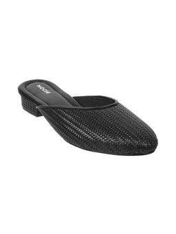Mochi - Womens Black Mules Mochi Black Synthetic Pleated Women Mules
