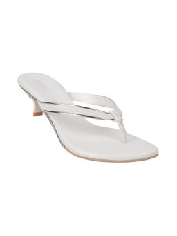 Metro - Womens White Medium HeelsMetro White Synthetic Solid/plain Women Stilettos