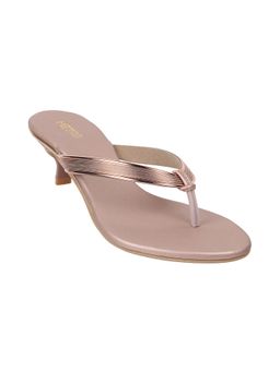 Metro - Womens Rose Gold Medium HeelsMetro Rose Gold Synthetic Solid/plain Women Stilettos