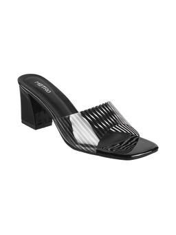 Metro - Black Synthetic Solid/plain Women Heels