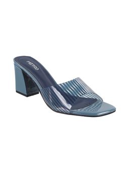 Metro - Blue Synthetic Solid/plain Women Heels