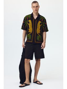 H&M - Men Brown Relaxed Fit Printed Resort Shirt
