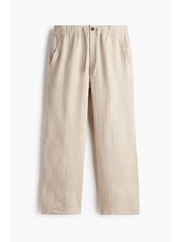 H&M - Men Beige Relaxed Fit Trousers