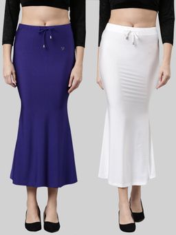 TWIN BIRDS - Womens Solid Saree Shaper - Multi-color (Pack of 2)