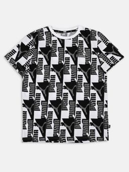 Puma - Power Aop Boys Black And White T-shirt