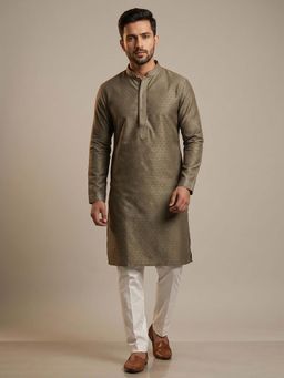 ETHNIC INDIA - Green Printed Regular Straight Kurta