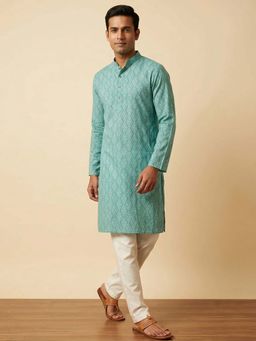 ETHNIC INDIA - Blue Bandhani Printed Straight Kurta