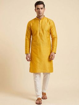 ETHNIC INDIA - Yellow Solid Regular Straight Kurta