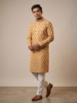 ETHNIC INDIA - Yellow Ethnic Motif Detail Regular Straight Kurta