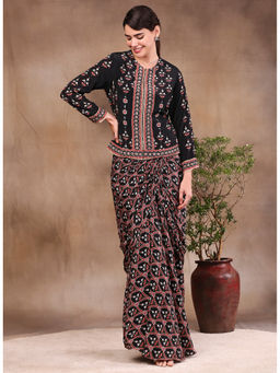 Soup by Sougat Paul - Printed Drape Skirt (Set of 2)