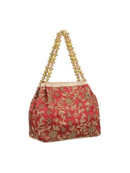 Metro - Resham Work Maroon Batuas and Potlis