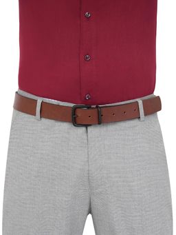 Aeropostale - Men Leather Belt Stamford - Tan