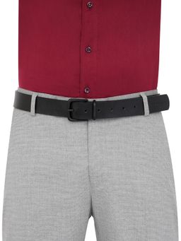 Aeropostale - Men Leather Belt Stamford - Black