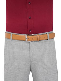 Aeropostale - Men Leather Belt Allentown - Mustard