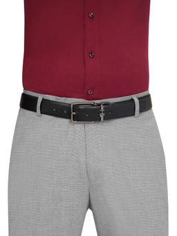 Tommy Hilfiger - Men Reversible Leather Belt Bandon - Black & Tan