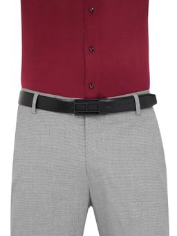 Tommy Hilfiger - Men Reversible Leather Belt Clapham - Black & Black