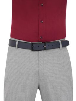 Tommy Hilfiger - Men Reversible Leather Belt Brooklet - Navy Blue & Black