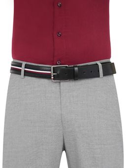 Tommy Hilfiger - Men Leather Belt Barwick - Black