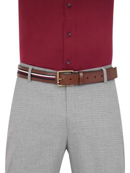 Tommy Hilfiger - Men Leather Belt Barwick - Tan