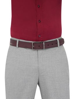 Tommy Hilfiger - Men Reversible Leather Belt Braswell - Wine & Black