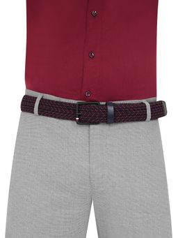 Tommy Hilfiger - Men Webbing Belt Kells - Red & Navy Blue