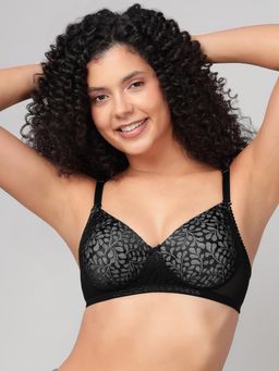 Clovia - Lace Padded Non-Wired Full Coverage Multiway Bra (Black)