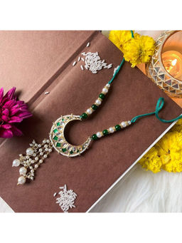I Jewels - Green Designer Pearl Hanging Lumba Bracelet