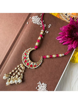I Jewels - Pink Designer Pearl Hanging Lumba Bracelet