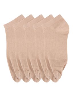 NEXT2SKIN - Womens Low Ankle Length Cotton Thumb Socks (Pack of 5) (Skin:Skin:Skin)