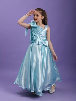Tiny Kingdom - T-Issue Woven Sleeveless Floral Applique Detailed Gown