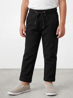 R&B - Boys Black Relaxed Fit Jeans With Drawstring Waist