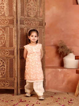 Evaraah - Meher Peach Salwar With Kurta