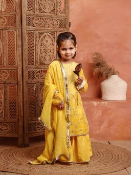 Evaraah - Sitara Sharara With Kurta Yellow
