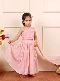 Evaraah - Aaliyah Skirt With Top Pink