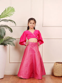 Evaraah - Rose Royal Skirt With Top Pink