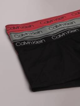 Calvin Klein - Multi-Color Solid Mid Rise Trunks (Pack Of 3)