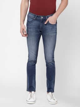 Wrangler - Men Solid Blue Indigo Slim Jeans