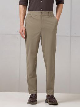 Technosport - Men Solid Trousers with DURACOOL+ - Khaki
