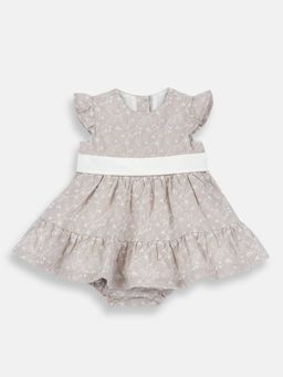 Chicco - Girls Beige Blended Cap Dree with Panties