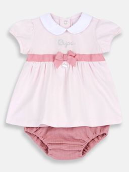Chicco - Girls Pink Blended Half Sleeves Dree with Panties