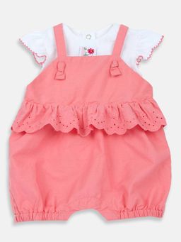 Chicco - Girls White Blended Cap Top with Playsuit Co-Ord Set