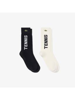 Lacoste - Printed Ribbed Socks-Multi-Color (Pack of 2)