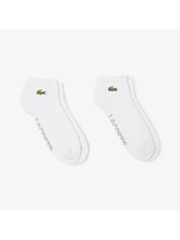 Lacoste - Embroidered Sport Socks-White (Pack of 2)