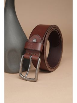 Peter England - Brown Men Brown Solid Leather Belt
