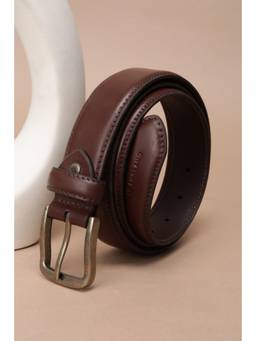 Peter England - Brown Men Brown Solid Leather Belt