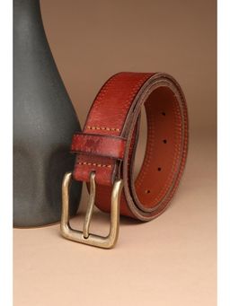 Peter England - Brown Men Brown Solid Leather Belt
