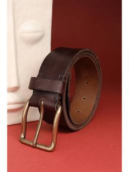 Peter England - Brown Men Brown Solid Leather Belt