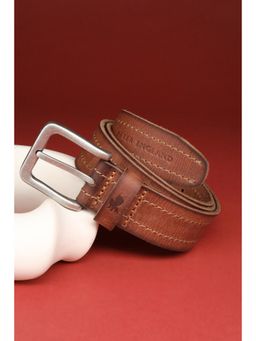 Peter England - Brown Men Brown Solid Leather Belt