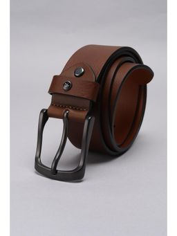 Van Heusen - Brown Men Brown Textured Formal Belt
