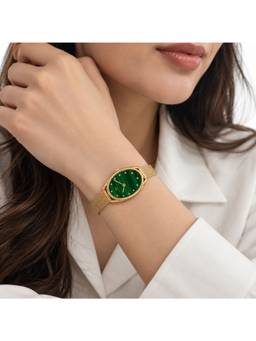 Daniel Wellington - Tonneau 22Mm Green Dial Analog Women Watch - Dw0Dl2202 (M)